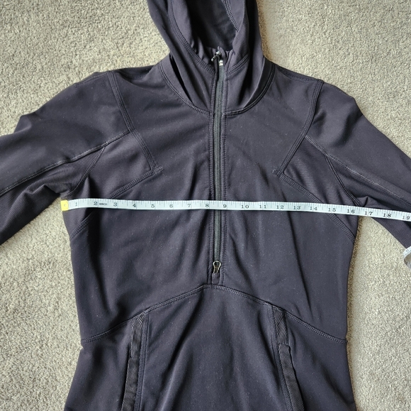 Lululemon Winter Sprinter Hoodie Half Zip Black Running Hooded Pullover Size 6 - Picture 11 of 13
